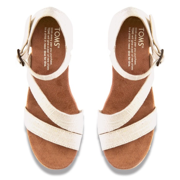 Toms Shoes - TOMS Women's Cork Clarissa Wedges in White - 10W